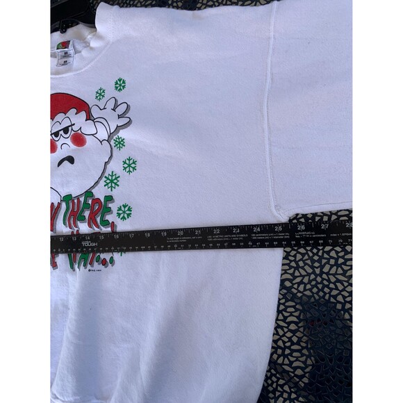 Vintage 90s White Christmas crewneck sweatshirt with "Been There Done That" XXL - Picture 6 of 9